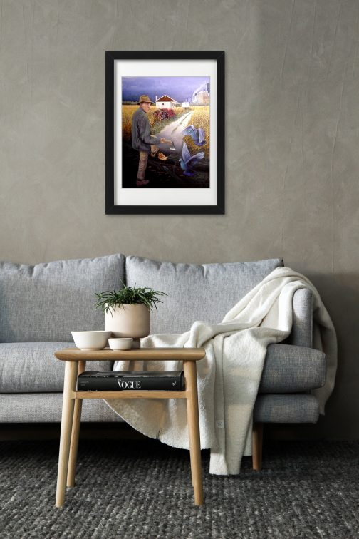 Verisimulitude | de l'inconnue Series Painting framed in Livingroom